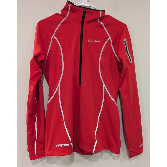 Pearl Izumi Pro Series Red Half Zip Long Sleeve Pullover Size Medium - Picture 1 of 9